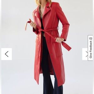 Urban Outfitters Red Trench Coat